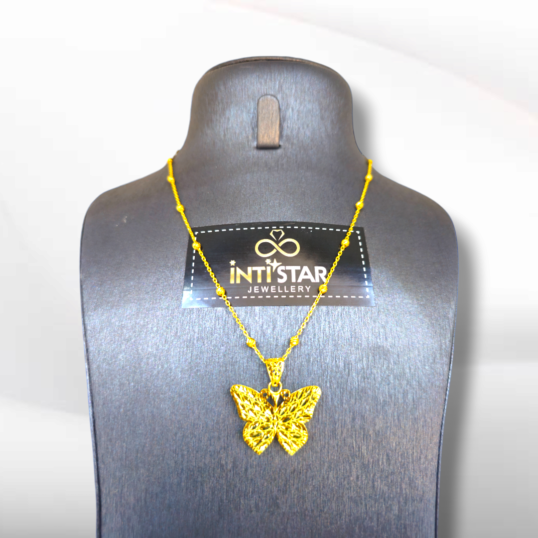 001 - Butterfly Necklace and Earrings